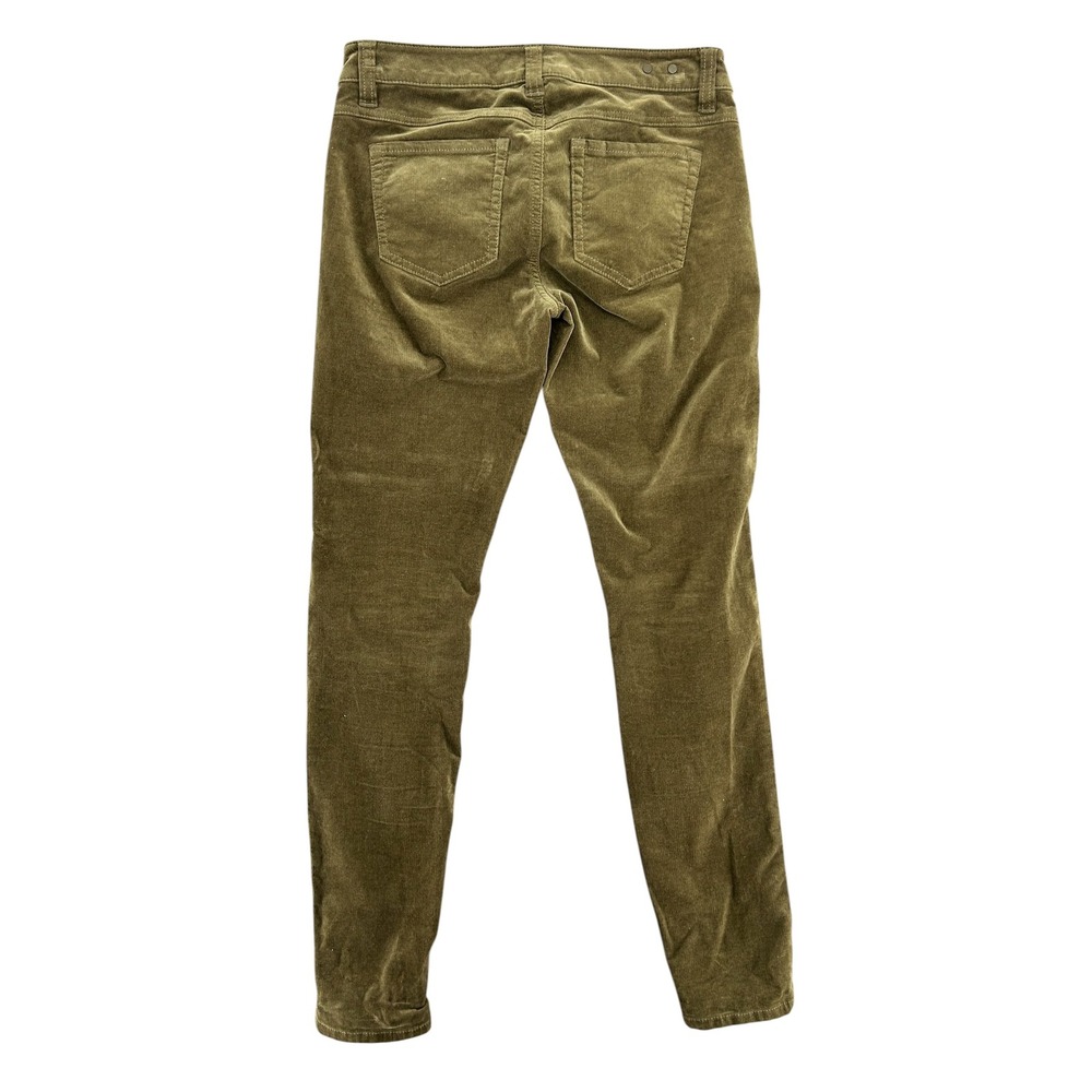 Cabi Skinny Corduroy Pants Womens Size 4 Olive Green Stretch Casual 3567 - Picture 2 of 7